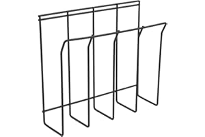 Spectrum Diversified Zeitschriftenständer, Wandmontage, Zeitschriftensammler Home Office Dekor & Aufbewahrungskorb, Zeitschriftenhalter & Zeitungsorganizer, Stahl, schwarz, Large