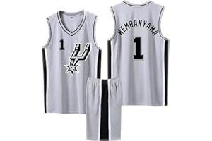 BESSKY Maillot-Basket-Enfant-2-Pièces-Ensemble-Basket-Enfant-Pop-Maillot-Basket-Enfant-Maillot-Sans-Manches-Pantalon-Court-Tenue-Basket-Enfant-Garçon-et-Fille