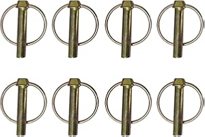 OTAIVE 8Pcs Lock Pins,Lynch Pins Ring Lock Pins L-Pin Lock for Boat Kayak Canoe Trailer Tractor Trolley Mowers(bronze,size:0.18 x 1.57inch)