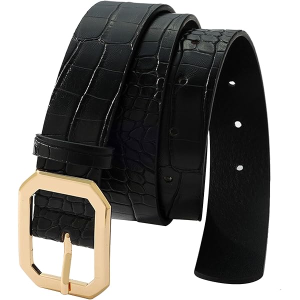 Ceinture Femme élastique Avec Boucle Dorée