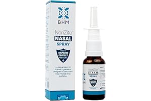 BHM NoriZite Nasal Spray – New Long-Lasting Natural Barrier Designed to Help for Virus Protection, Cold & Flu Blocker, Allergy & Hayfever Prevention | Scientifically Proven 6+ Hrs Protection (20ml)