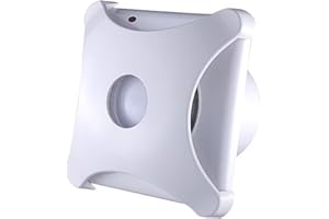 A2ZWORLD Aspiradora de baño silenciosa y potente, 171x171mm, agujero 100mm, profundidad 100mm, 10W, 230V, 50Hz, 150m³/h 30dB.