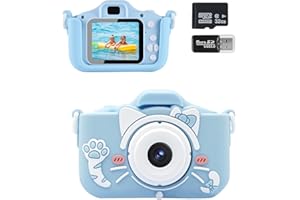 CGSGDK Fotocamera per bambini, fotocamera digitale per bambini da 2,0 pollici, fotocamera selfie ricaricabile 20MP/1080P, con scheda SD 32G, lettore di schede, adatto per ragazze e ragazzi dai 3 ai 12 anni