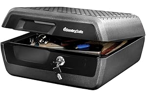 SentrySafe Fireproof and Waterproof Safe Box with Key Lock, Fire and Water Chest Safe for Valuables, 0.36 Cubic Feet, 7.6 x 16.5 x 14.8 inches, CHW30220