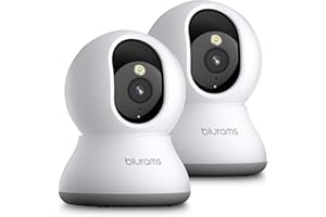 blurams Indoor Security Camera, 1080P Cameras House Security, 360° Home Security Camera, AI Facial Recognition, Night Vision, Motion Detection, Siren, Cloud&SD(2.4GHz Only)
