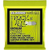Ernie Ball Regular Slinky Klasik Rock 'N' Roll Elektro Gitar Telleri, Saf Nikel Sargı, &Ouml;l&ccedil;&uuml; 10-46