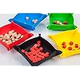 Collapsible Board Game Storage Bowls, Portable Folding Tray Accessory Holds Tabletop Bits, Components, Pieces, Dices for Classic & Modern Gaming, RPG Roleplaying