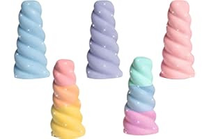 XIONGHONGLONG 5er-Pack Bunte Einhorn Straßenmalkreide Glitzer Strassenkreiden Kinder Strassenmalkreide Malkreide Straße Waschbare Ungiftig Große Kreidestücke Für Bunte Kunstwerke Auf Asphalt, Straßen Und Gehwegen