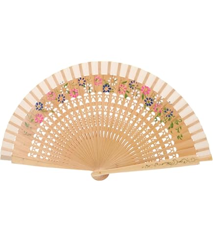 Éventail Pliant En Bois Avec Frange – Mini éventail En Bambou Et Soie Pour Fêtes, Mariage, Photo - 6
