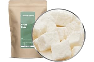 CRACKERSCOMPANY 3 x 500g Kokos Würfel kandiert aus Kokosnussfleisch PREMIUM QUALITÄT fettarm laktosefrei salzfrei