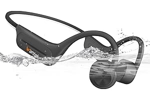 Wantek Cuffie a Conduzione Ossea Bluetooth 5.3, Auricolari Sportivi Open-Ear Wireless, Impermeabili IP68 con Memoria MP3 da 32GB, Cuffie Subacquee per Nuoto, Corsa, Ciclismo, Fitness e Surf