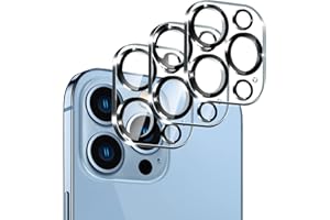 IOPYKKOA 3 Stück Kamera Schutzglas Kompatibel mit iPhone 13 Pro/iPhone 13 Pro Max Kameraschutz [10S Schnelle Installieren] Kratzfest, 9H Härte, HD-Klar, Vollständiger Kameraschutz
