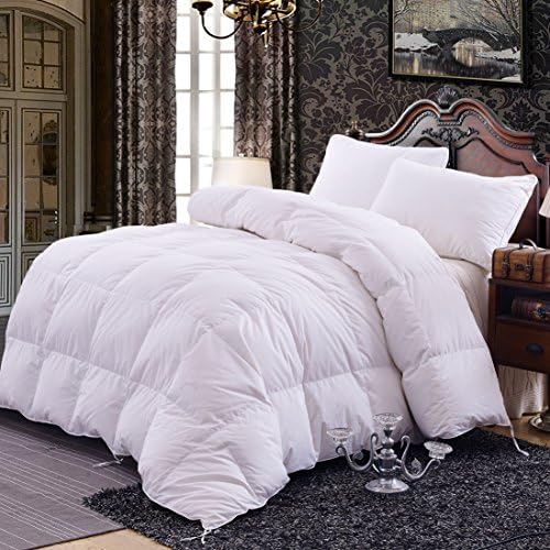 Topsleepy Luxurious All Season White Goose Down Duvet 10.5 Tog Comforter, Cotton Downproof Fabric 300 TC (King Size)
