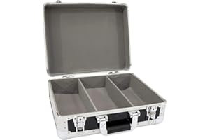 ROADINGER CD-Case ALU Digital-Booking abgerundet sw | CD-Case in schwarzem Aluminiumgehäuse für ca. 90 CDs