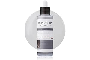 Dr.Melaxin Peel Shot Glow Black Rice Peeling Ampoule Soft Exfoliating Face And Body Scrub Dead Skin Cells Blackheads Remover For All Skin Types Korean Skin Care 80Ml