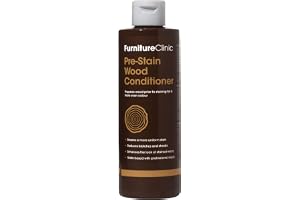 Furniture Clinic Pre-Stain träbalsam – vattenbaserad – inomhus- och utomhusbruk – låg lukt och giftfri – använd innan du färgar trä 250 ml