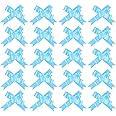 LOVETRENDS Pull Bows - Baby Blue - Pack of 20 Ribbons for Making Butterfly Bows - Great for Present Wrapping and as a Party Decoration