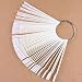 Sindy 50Pc Clear & Nature Transparent False Nail Art Polish Display Practice Fan Board Tool Kit (Clear)