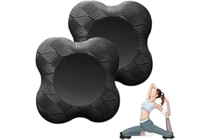 OUDQFCJ Lot de 2 coussins de genoux antidérapants et résistants à l'usure pour protéger genoux, poignets, chevilles, mains et coudes - Idéal pour yoga, gymnastique, pilates et aérobic
