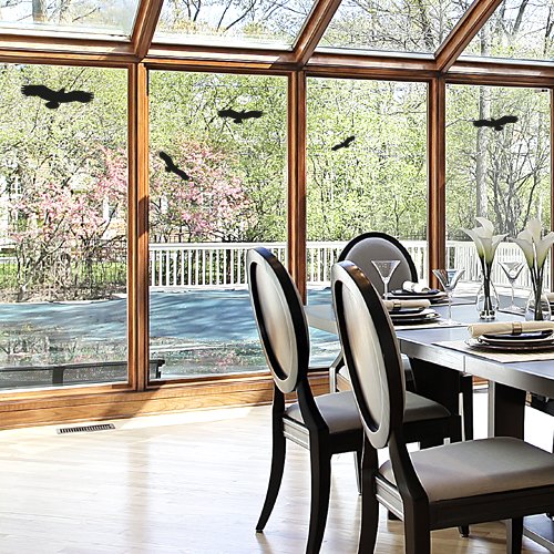 Wandkings Vogelschutz und Fensterschutz, 5 Aufkleber zum Schutz vor Vogelschlag, schwarz – erhältlich in 33 Farben - 2