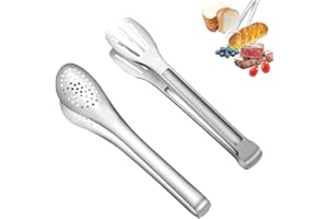 ANCUIOYZ Pinces de Service, Pince de Cuisine en Acier Inoxydable Pince à Barbecue Pinces à Salade Pince à Saucisses Pince à Grillades, Pour cuisiner, griller, frire, paner, 9" (2 pièces)