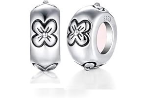 GLOBALWIN JEWELRY Jewelry Charm en Argent Sterling Perle de Charme Bouchon- Entretoise Charms pour Bracelet Style Pandora Globalwin