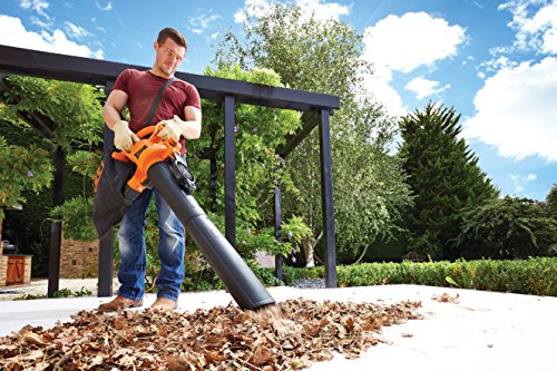 Black+Decker 3-in-1 Set 2.500W Laubsauger/Laubbläser, Laubhäcksler, inkl. Sauger und Blasrohr 310km/h Blasgeschwindigkeit 40l Fangsack, GW2500, schwarz orange - 4