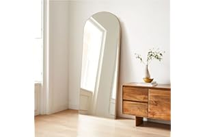 PexFix Full Length Mirror, 65''x22'' Gold Arched Mirror Large Floor Mirror Standing Leaning Hanging [65''x22'' - Gold]