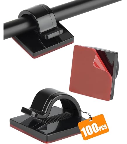 drado 20 Stück Kabelclips Selbstklebende Schwarz, Kabelhalter Selbstklebend, Kabelhalter, Selbstklebende Kabelhalter für Haus, Computer, TV, Stromverlängerungskabel