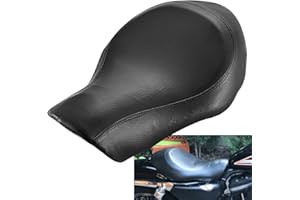 NATGIC Ha-rley - Sedile anteriore per conducente, anteriore e posteriore, per H-arley Sportster Xl 883 1200 2010-2017, colore: nero (liscio)