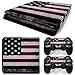 Produktbild Sony PS4 Playstation 4 Slim Skin Design Foils Aufkleber Schutzfolie Set - USA 2 Motiv