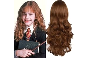 COLORFUL PANDA Colorfulpanda Perücke Braun Lange Natürliche Gewellte Mode Locken Perücke mit Pony Synthetische Wig für frauen mädchen Cosplay Halloween kostüm party,perücke Rot Braun 80 cm