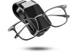 SUNNIFLY Porte Lunettes pour Voiture, Accessoire Voiture Intérieur, Rangement Lunettes pour la Plupart des Lunettes de Soleil, Lunettes de Myopie, etc. (Noir)