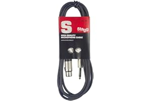 Stagg 6 m Câble Microphone XLR - Phono de Haute Qualité - Noir