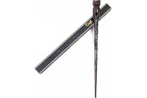 Handicraftviet Owl Wand - Hand Carved Wooden Magic Wand, Wizards Wand 15" for Collectible Cosplay/Magical Gift for Children and Adults on Halloween, Christmas and Birthday Party