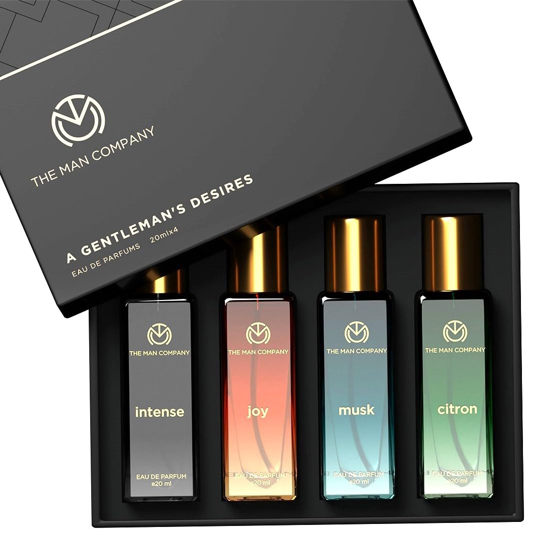 The Man Company Specially Curated Perfume Gift Set 4X20Ml- A Gentlemen's Desire|Premium Long-Lasting Floral Fragrance Spray|C