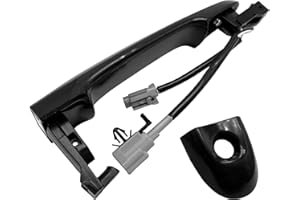 MCamooer Türgriff vorne links auf der Fahrerseite, kompatibel mit Nissan Juke F15 2010–2022, Schwarz, 80644-1FA5A, 80644-3WC2A, 80640-3WC2A