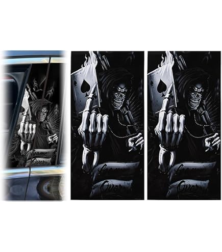 Lot De 2 Autocollants Voiture Colonne Centrale Noir - Motif Hexagonal Nid D'Abeille - Résistant & Imperméable Pour Tuning