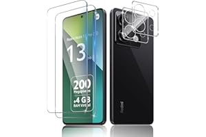 Liilaa Folia ochronna do Xiaomi Redmi Note 13 Pro 5G do szkła pancernego, 2 sztuki folii pancernej z 2 sztukami ochrony aparatu, z funkcją pozycjonowania, twardość 9H, bez pęcherzyków powietrza, ultra