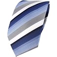 Étroit Designer Cravate Turquoise Noir Blanc Rayé -[u8731
