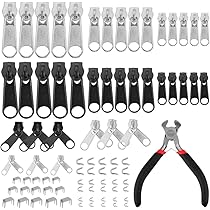 Kit Riparazione Cerniere 12 Pezzi - Cursori Di Ricambio Per Zip Di Giacca, Valigia E Cappotto - Foto 9