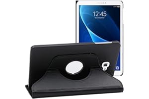 ebestStar - Cover per Samsung Galaxy Tab A6 A 10.1 (2018, 2016) T580 T585, Custodia Protezione Rotazione 360, Pelle PU, Nero