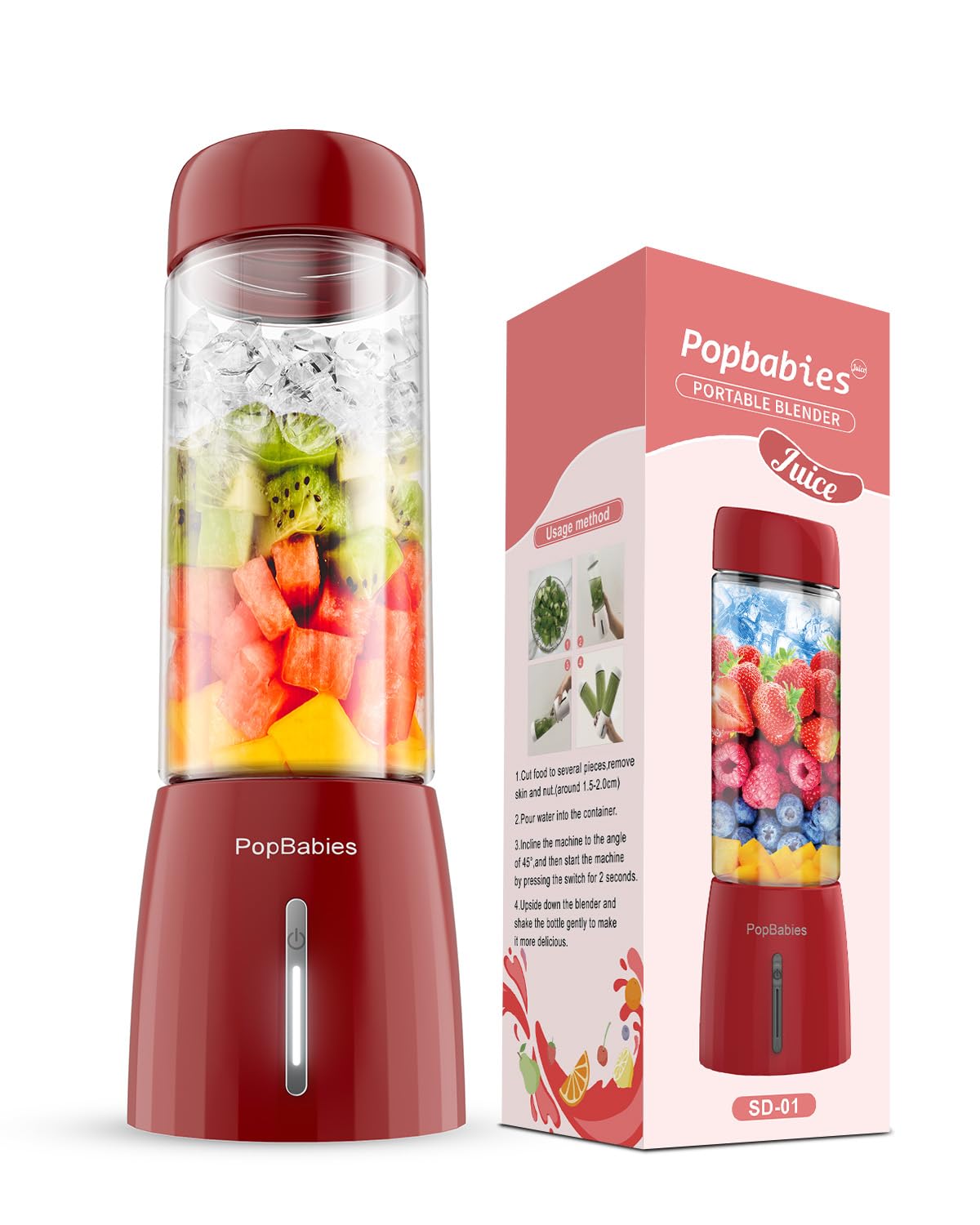 Popbabies Portable Blender Review: Smoothies Made Easy with 6 Sharp Blades