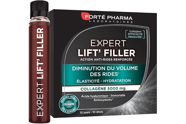 Forté Pharma - Expert Lift-Filler | Complément Alimentaire Anti-Rides - 5000mg de Collagène | 10 shots