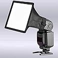 coku Camera Flash White Diffuser Speedlites with Foldable Softbox Flash Bounce Diffuser Camera Reflector Soft Light Box for DSLR Cameras Flashes