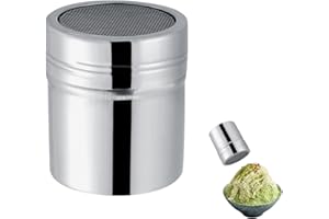 BEUFEE Saliera E Pepiera, Spargisale in Acciaio Inox Spargisale Da Cucina Salt Shaker Pepe Dispenser Pepiera Saliera in Acciaio Inossidabile Con Coperchio Misto Set(M)