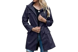 HZPHQY Women Lightweight Waterproof Rain Jackets Active Outdoor Hooded Windbreaker Raincoat