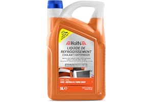 Holts HAFR0010B Antifreeze Coolant for Car Ford Vaux Opel, WSS-M97B44-D/GMW 3240, 10-year 300k mile long life, protection to -37°C, Includes Spout, Orange, 5 Litre
