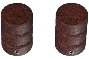 Liedeco Endstück für Gardinenstangen Zylinder mit Rille Landhaus, ø 16mm, 2 Stk rost