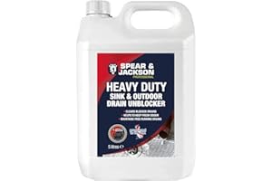 SPEAR & JACKSON Spear Jackson Heavy Duty Sink and Drain Unblocker Gel - Powerful Formula- Indoor and Outdoor, 5 l (Pack of 1)